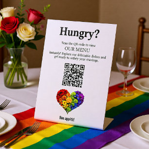 🌈 QR code Menu Flourish Together Pedestal Sign