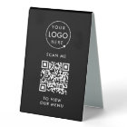 QR Code Menu | Logo Black Contactless Modern