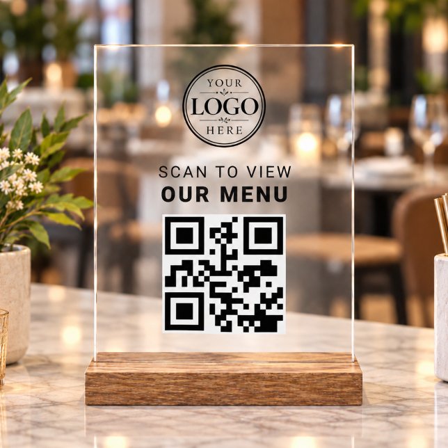 QR Code Menu Tabletop Display (Creator Uploaded)