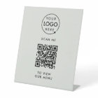 QR Code Menu | Your Logo Grey Contactless Modern