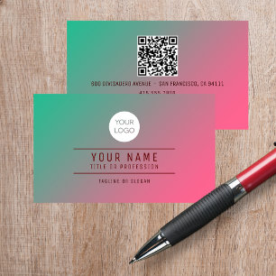 QR Code Miami Blend Name Professional Calling Card
