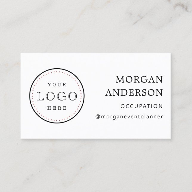 QR Code Minimal Logo Business Card (Front)