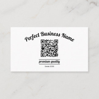 QR Code Minimalist Black And White Simple Clear Business Card