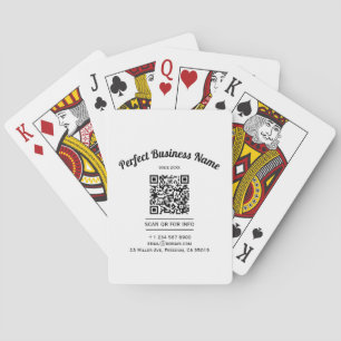 QR Code Minimalist Black And White Simple Clear Playing Cards