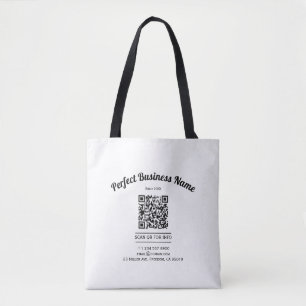 QR Code Minimalist Black And White Simple Clear Tote Bag