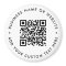 QR Code Minimalist Clean Simple White Round