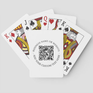 QR Code   Minimalist Clean Simple White Scan Me Playing Cards