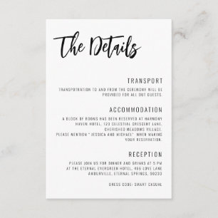 💍QR code  Minimalist Elegant wedding  Enclosure Card