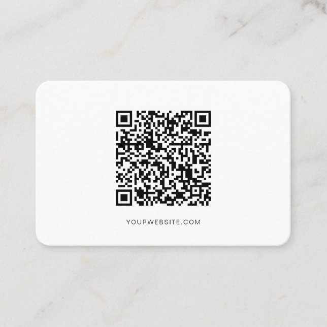 QR code, Minimalist Modern, Simple, professional B Business Card (Front)