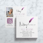 QR Code Minimalist Pink & White Notary Photo