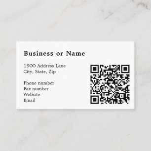 QR Code Minimalist Professional Corporate Business Card