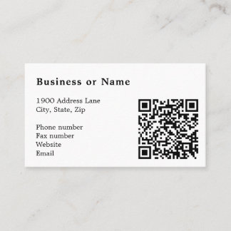QR Code Minimalist Professional Corporate Business Card