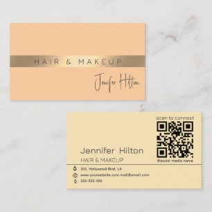 Qr code Minimalist professional modern gold foil Business Card