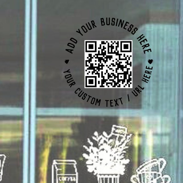 QR Code | Minimalist Simple Business Scannable Win Window Cling (Creator Uploaded)