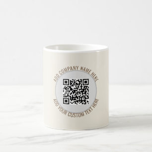 QR Code Minimalist Simple Grey Coffee Mug