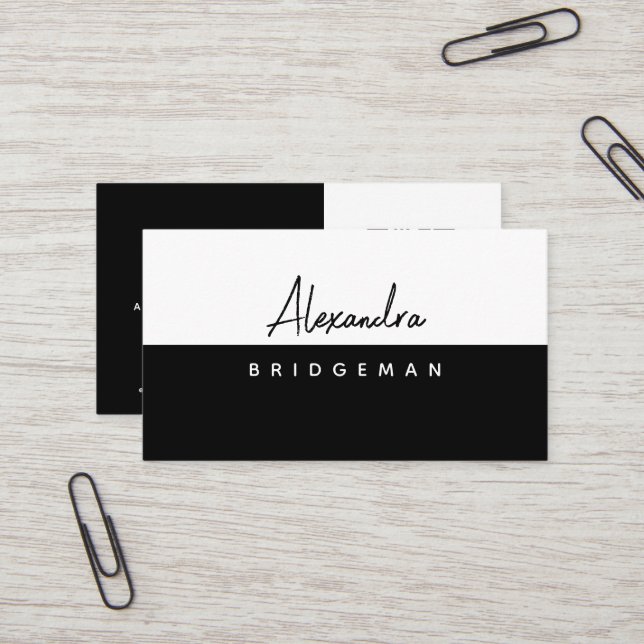 QR Code | Minimalist, social media Business Card (Front/Back In Situ)