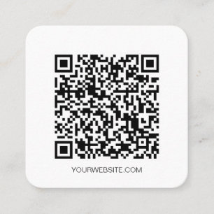 QR code Minimalist social media simple Square Bus Business Card