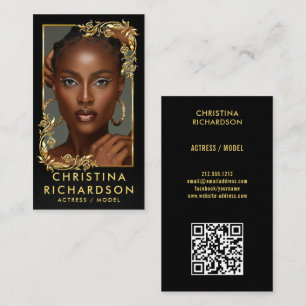 QR code Models dancers actress photographer photo  Business Card