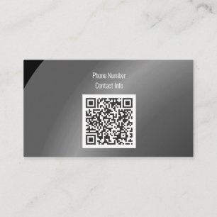 Qr Code Moderate Black Modern Neat Shaded Business Card