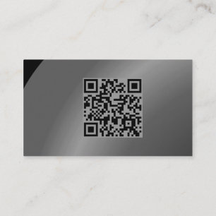 Qr Code Moderate Black Modern Neat Shaded Business Card