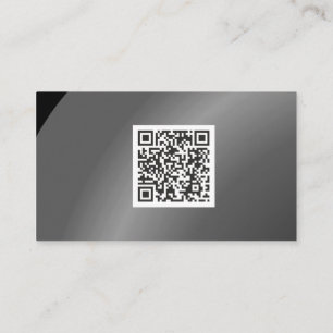 Qr Code Moderate Black Modern Neat Shaded Business Card