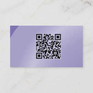 Qr Code Moderate Lilac Modern Neat Shaded Business Card