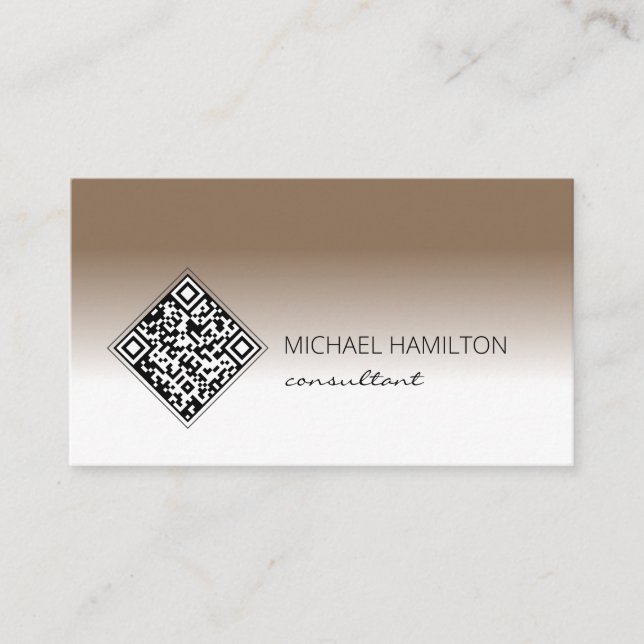 QR Code Modern Business Card (Front)