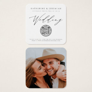 QR Code Modern Elegant Wedding Invitation