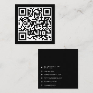 QR Code Modern Minimalist  Business Calling Card