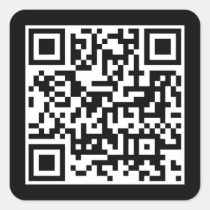 QR Code Modern Minimalist Business Square Sticker