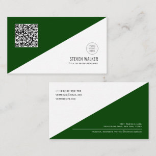 QR code Modern Minimalist Clean Corporate Business Card