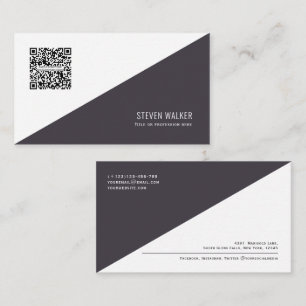 QR code Modern Minimalist Clean Professional Busin Business Card