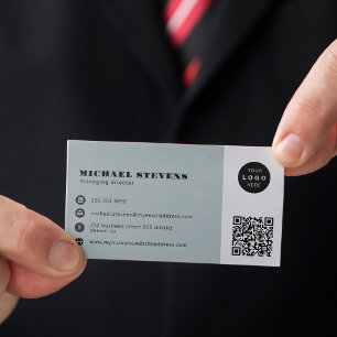 QR code modern professional custom logo  Business Card