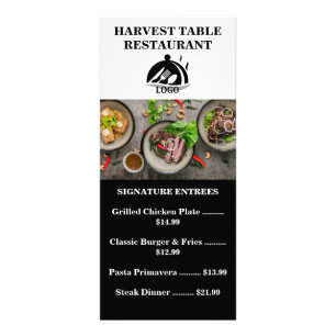  QR Code Modern Restaurant Menu Rack Card