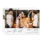 QR Code Modern Save the Date 4 Photo Elegant 