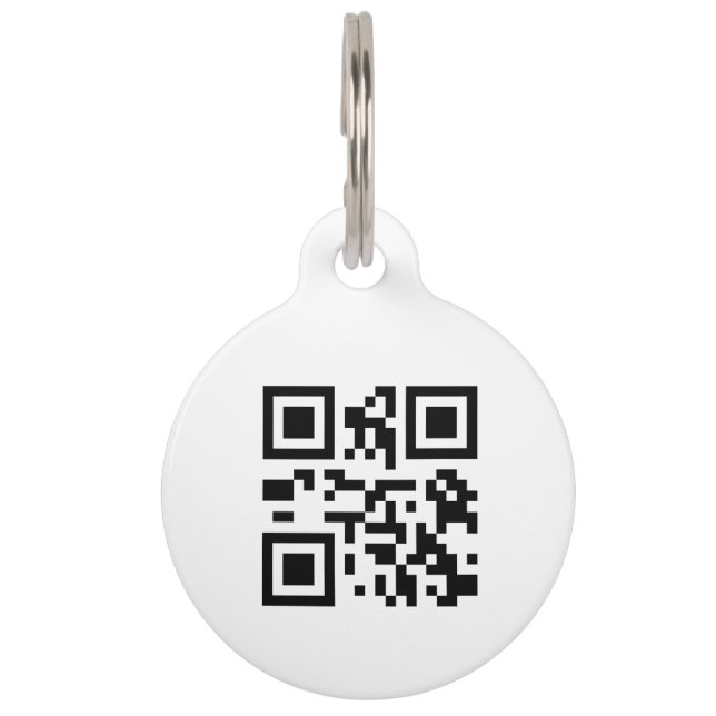 QR Code | Modern  Scannable If Lost Pet Tag (Front)