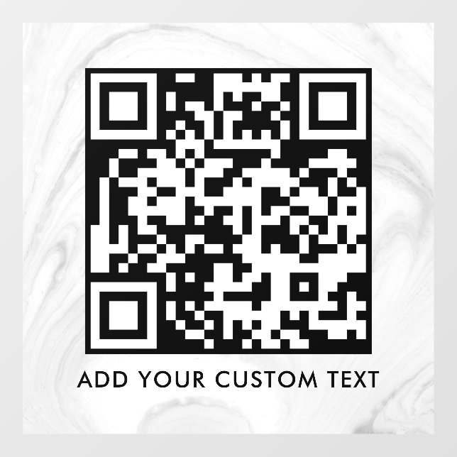 QR Code | Modern Simple Stylish Scannable  Window Cling (Sheet)
