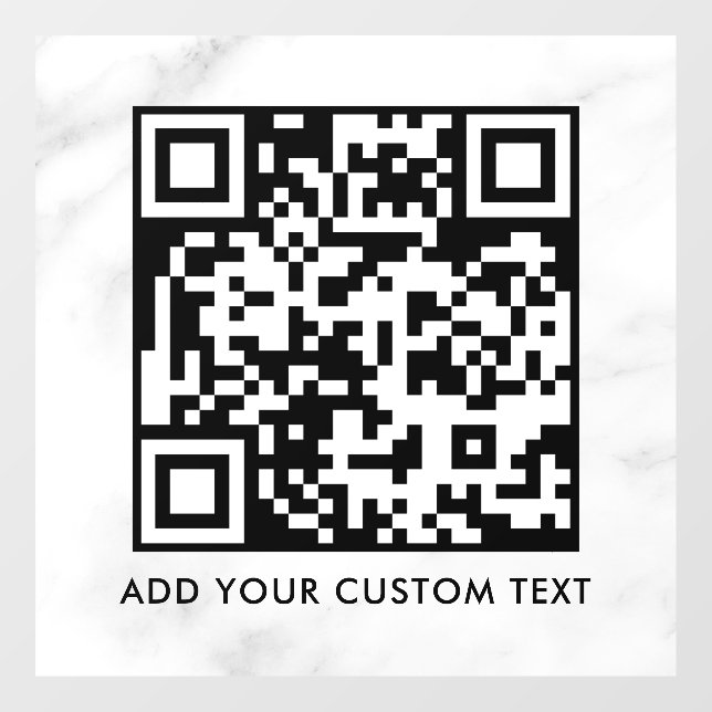 QR Code | Modern Simple Stylish Scannable  Window Cling (Sheet)