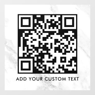QR Code   Modern Simple Stylish Scannable  Window Cling