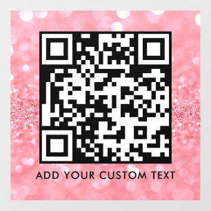 QR Code   Modern Simple Stylish Scannable  Window Cling