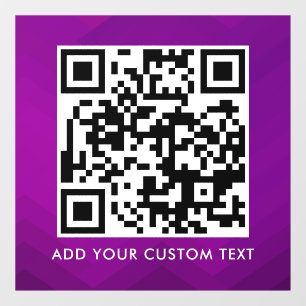 QR Code Modern Simple Stylish Scannable Window Cling