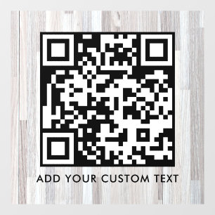 QR Code   Modern Simple Stylish Scannable  Window Cling