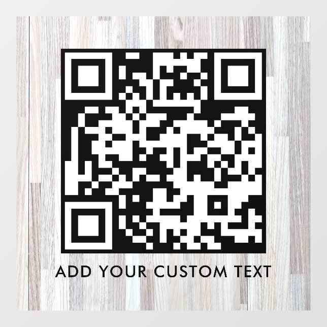 QR Code | Modern Simple Stylish Scannable  Window Cling (Sheet)
