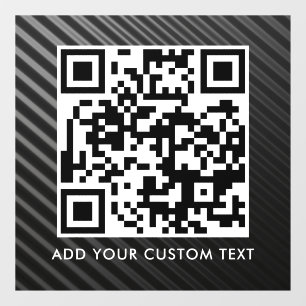 QR Code   Modern Simple Stylish Scannable  Window Cling