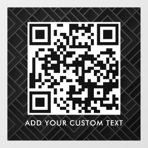 QR Code   Modern Simple Stylish Scannable  Window Cling