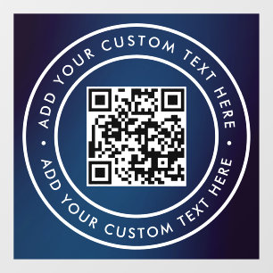 QR Code   Modern Simple Stylish Scannable Window Cling