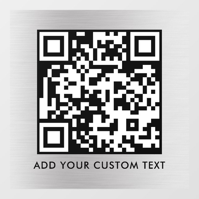 QR Code | Modern Simple Stylish Scannable  Window Cling (Sheet)