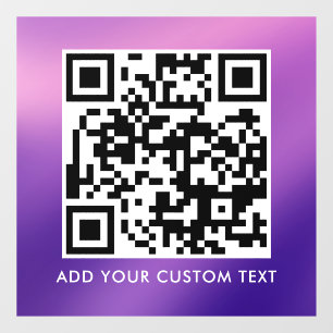 QR Code   Modern Simple Stylish Scannable  Window Cling