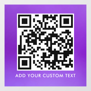 QR Code   Modern Simple Stylish Scannable  Window Cling