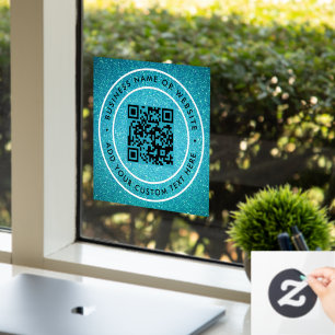 QR Code Modern Stylish Scannable Window Cling